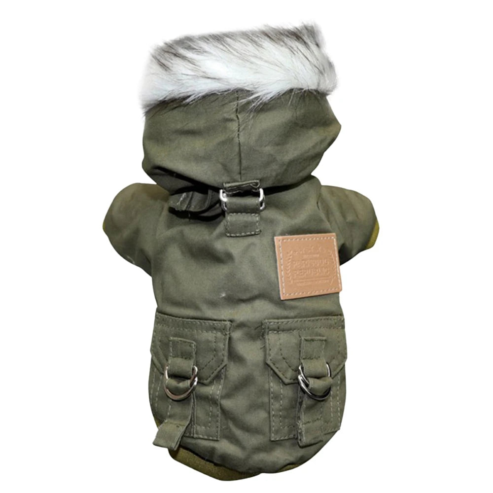 Winter Warm Puppy Jacket, Thicken Hoodie Dog Coat for Small Medium Dogs Chihuahua Yorkies, Cute Pet Clothing