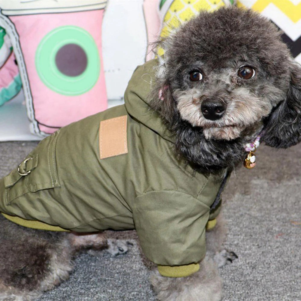 Winter Warm Puppy Jacket, Thicken Hoodie Dog Coat for Small Medium Dogs Chihuahua Yorkies, Cute Pet Clothing