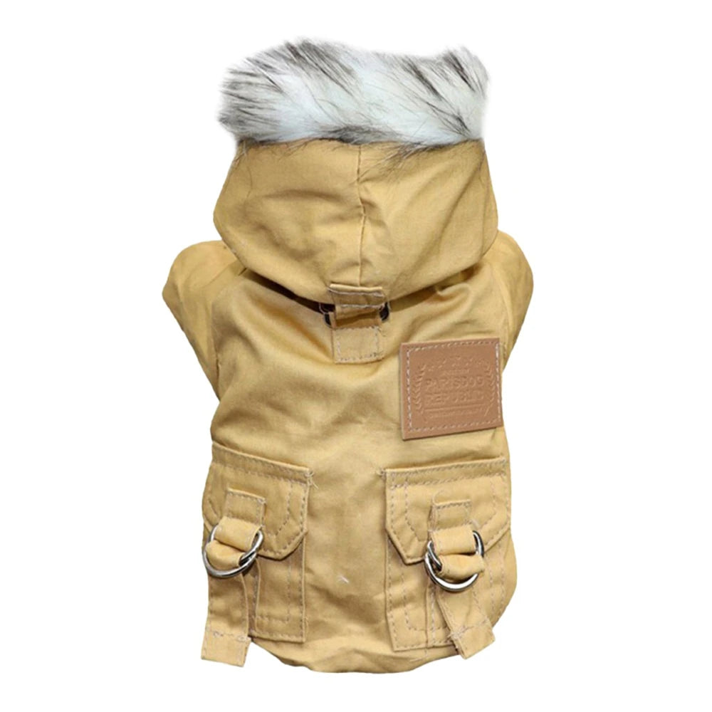 Winter Warm Puppy Jacket, Thicken Hoodie Dog Coat for Small Medium Dogs Chihuahua Yorkies, Cute Pet Clothing